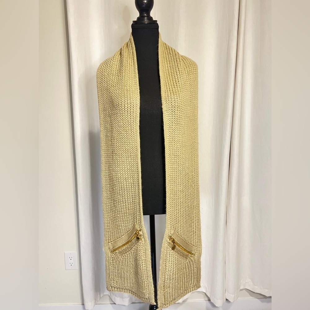 Calvin Klein Gold Knit Scarf